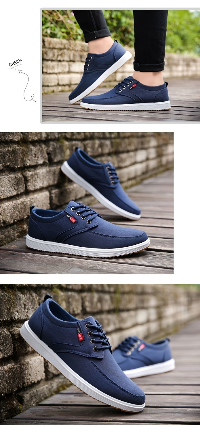 casual canvas shoes men s breathable lightweight anti skid details 2