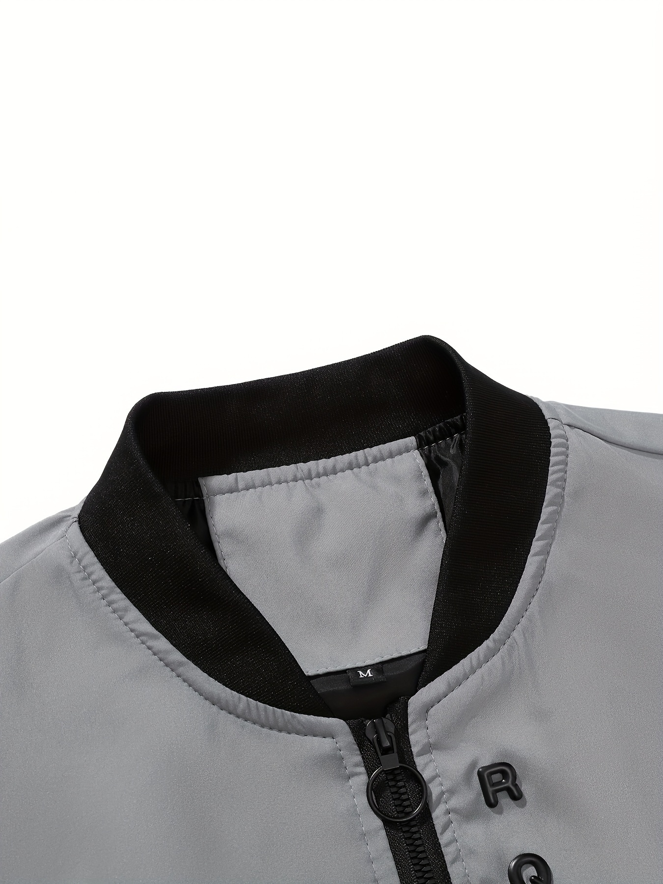 mens casual lightweight jacket with zipper pockets simple bomber jacket details 33