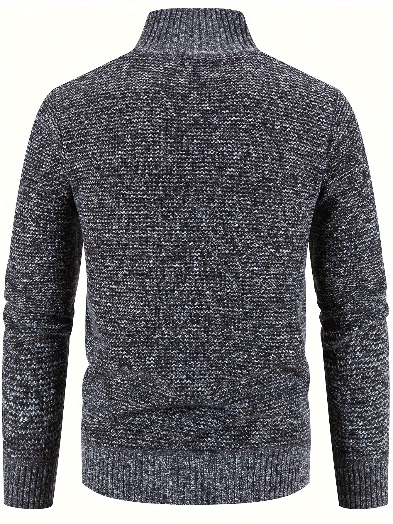 mens warm sweater casual quilted jacket stand collar jacket coat for fall winter details 1