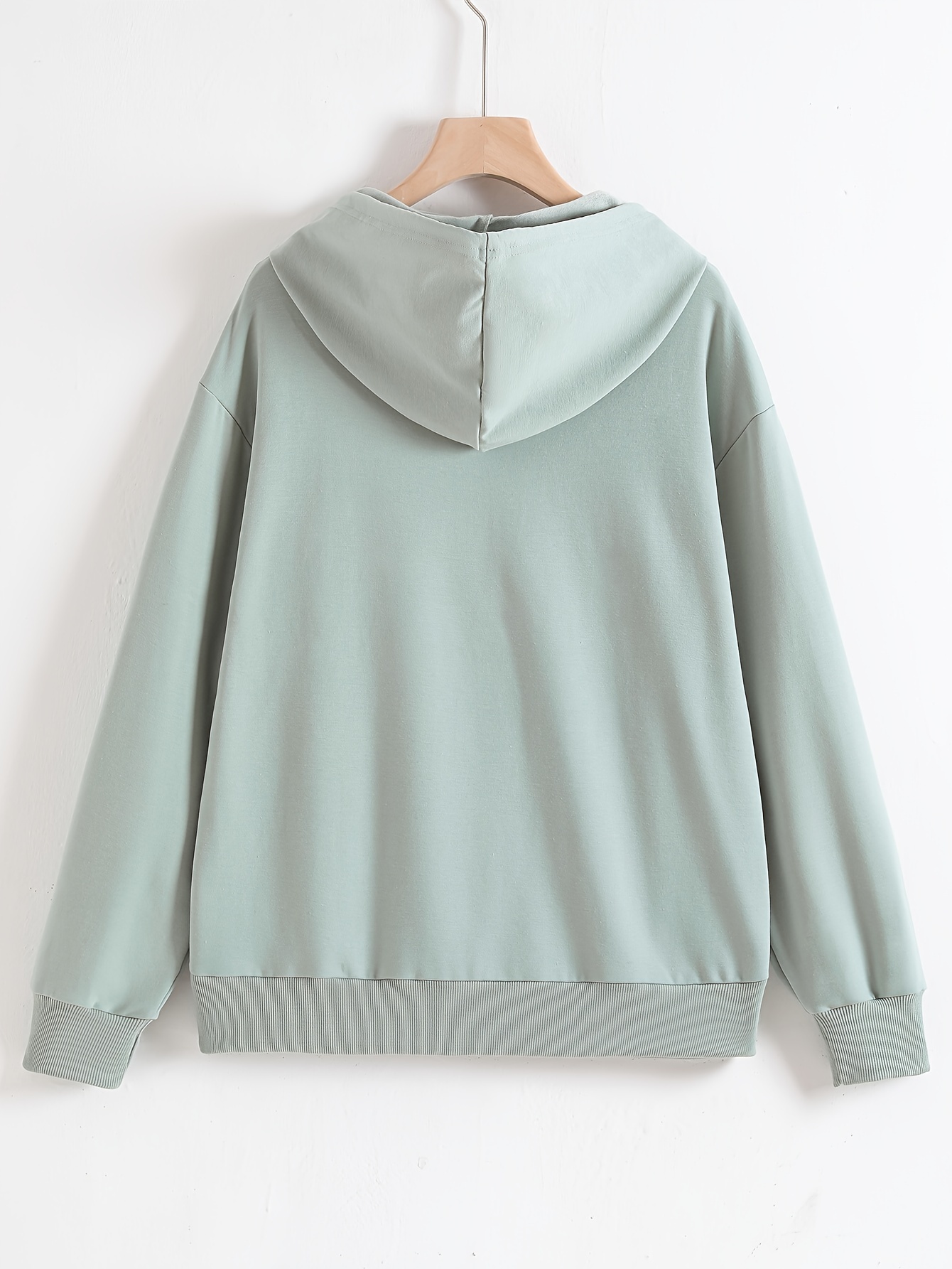 frenchie mom letter print hoodies casual long sleeve drawstring sweatshirt womens clothing details 26