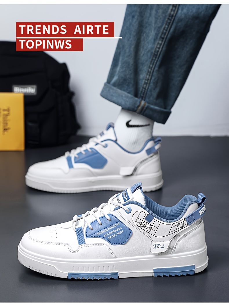 trendy skate shoes men s wear resistant non slip lace casual details 4
