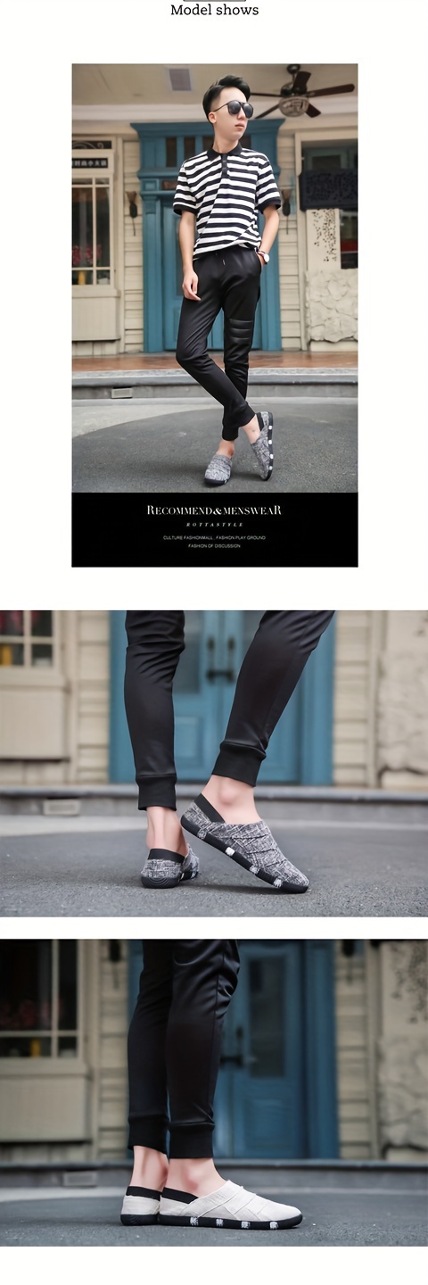 casual canvas loafers men s breathable lightweight slip details 1