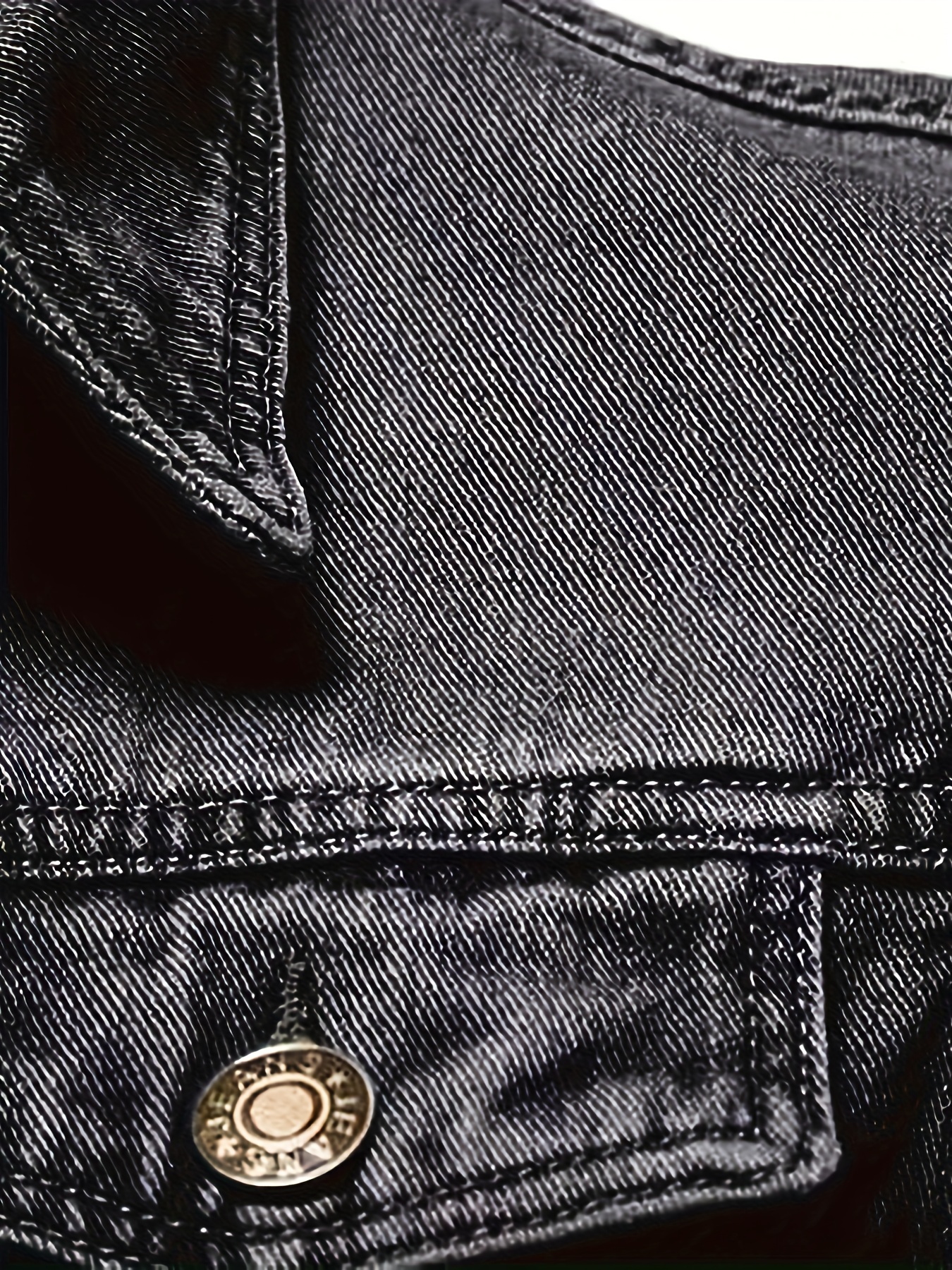 mens retro denim jacket casual street style multi pocket denim jacket details 3