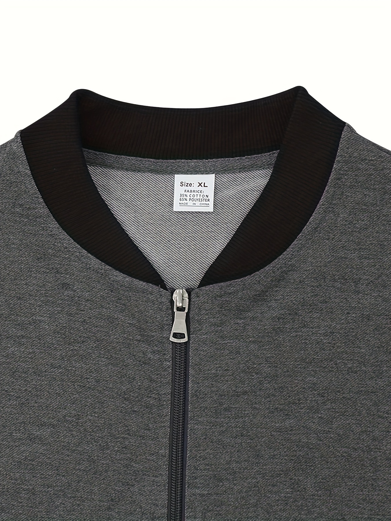 spring and autumn mens stand collar fashion versatile zipper jacket street style coat details 3