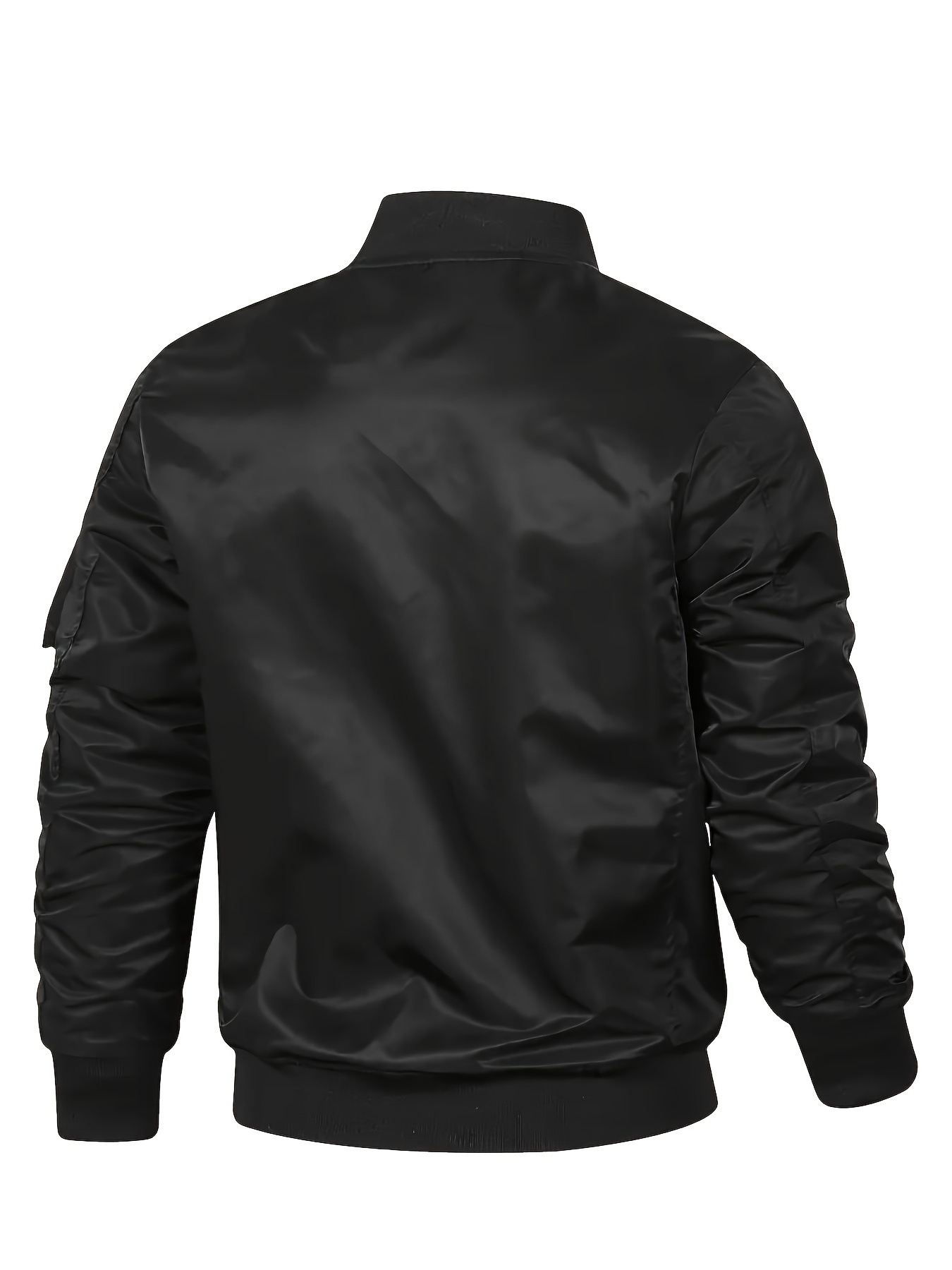 classic bomber jacket mens casual baseball flight jacket coat regular fit college hipster windbreaker for spring autumn details 1