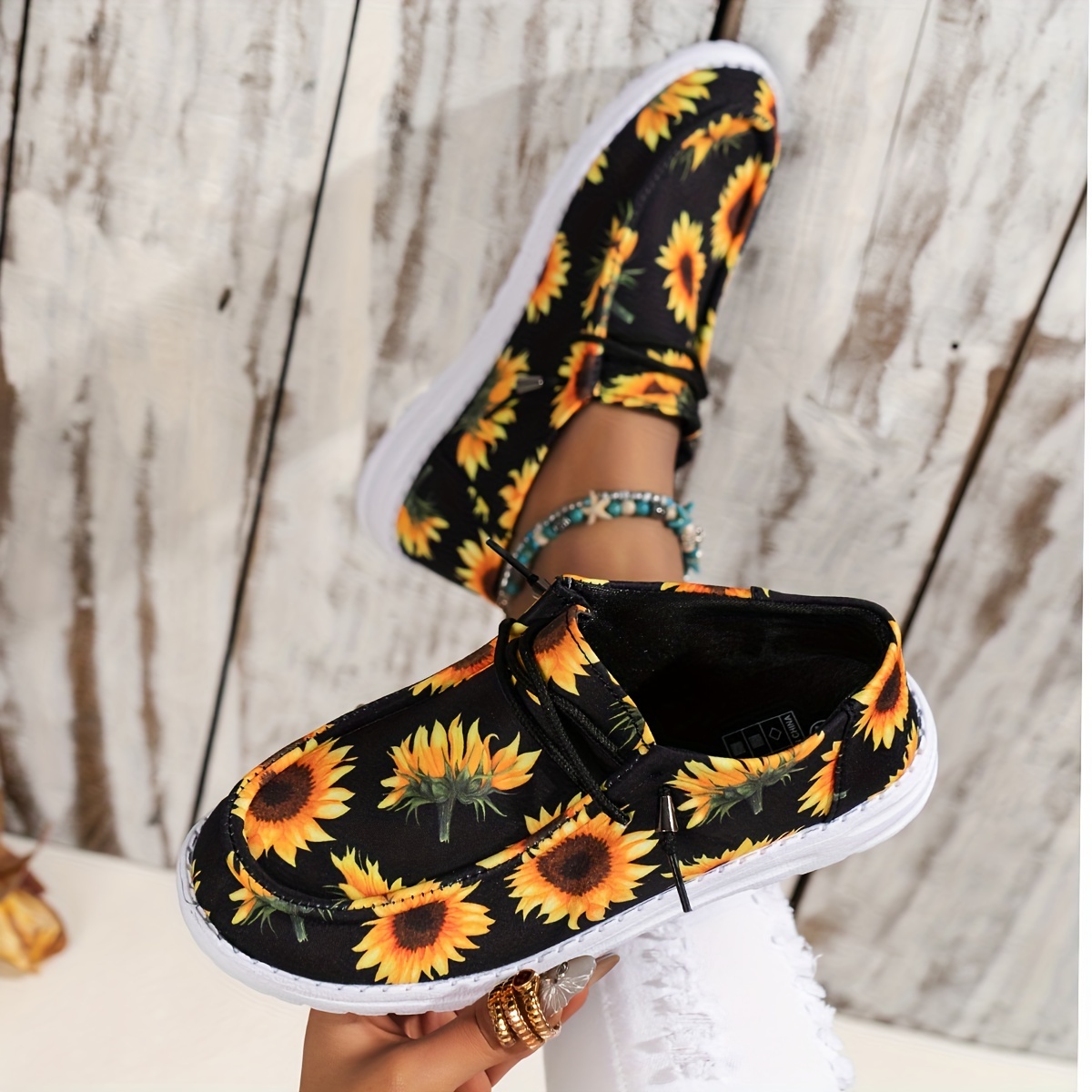 sunflower canvas shoes women s casual durable walking slip details 3