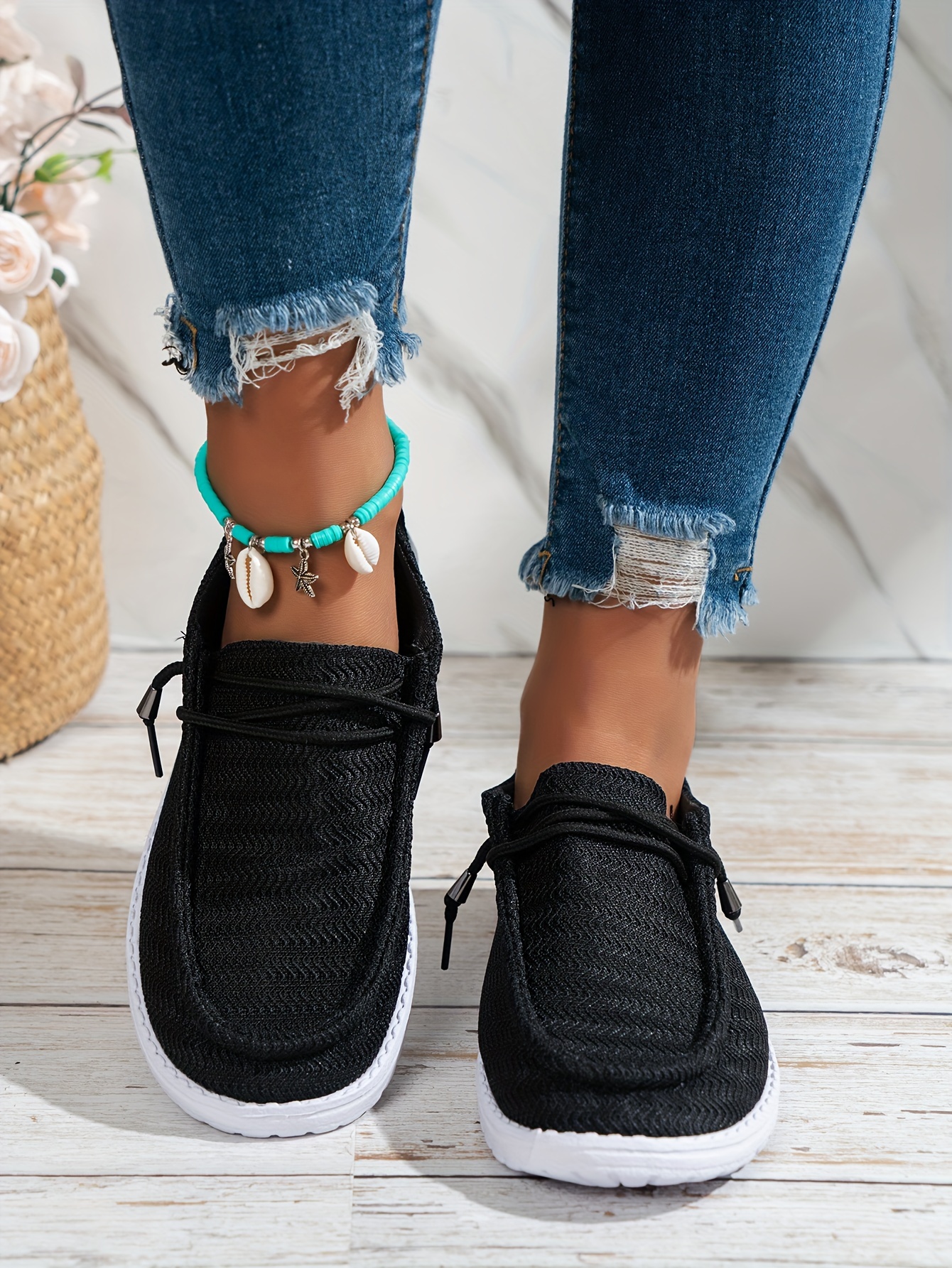 black canvas shoes women s casual breathable slip walking details 0