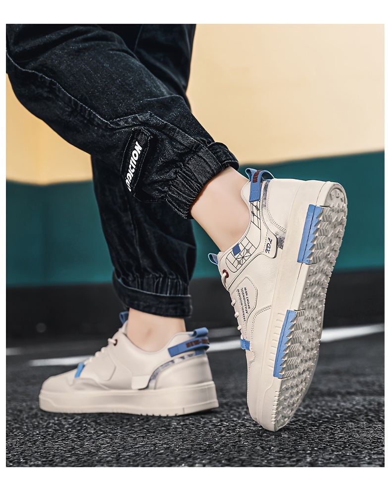 trendy skate shoes men s wear resistant non slip lace casual details 8