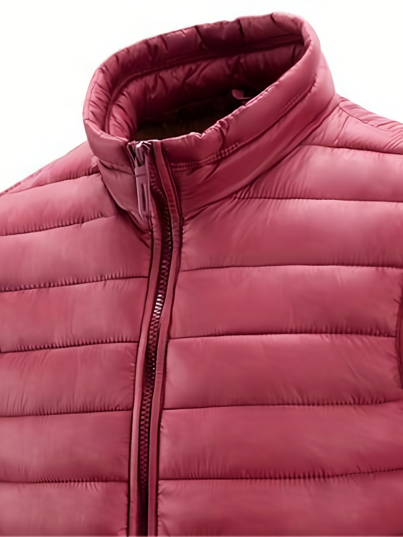 warm winter vest mens casual zipper pockets stand collar zip up vest for fall winter details 14