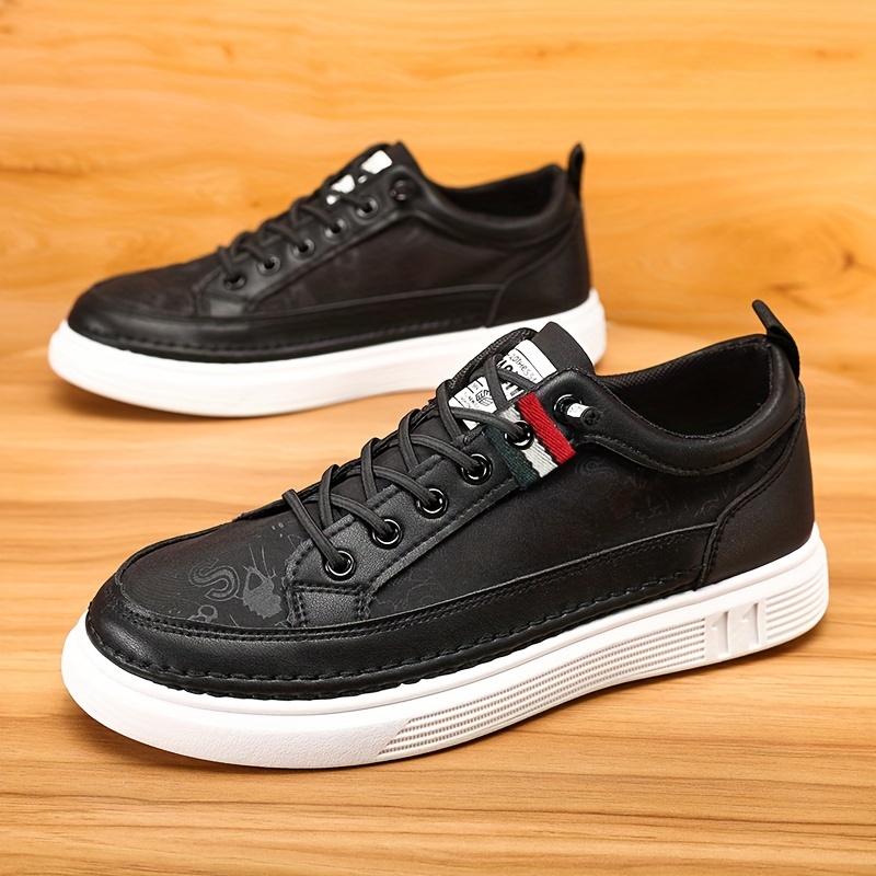 canvas skate shoes men s good grip breathable lace sneakers details 4