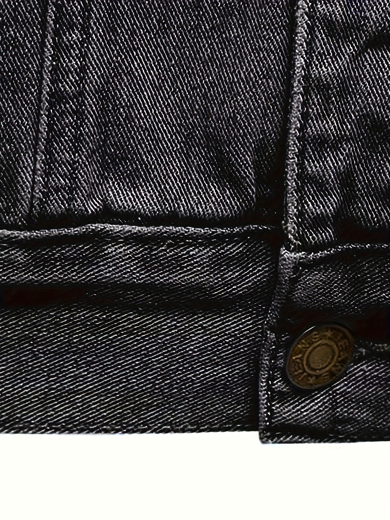 mens retro denim jacket casual street style multi pocket denim jacket details 4