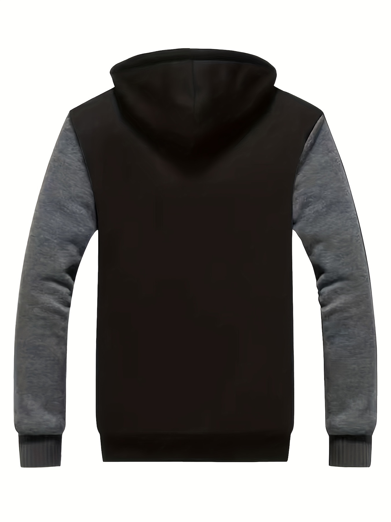 warm fleece hooded jacket mens casual stretch zip up jacket coat for fall details 25