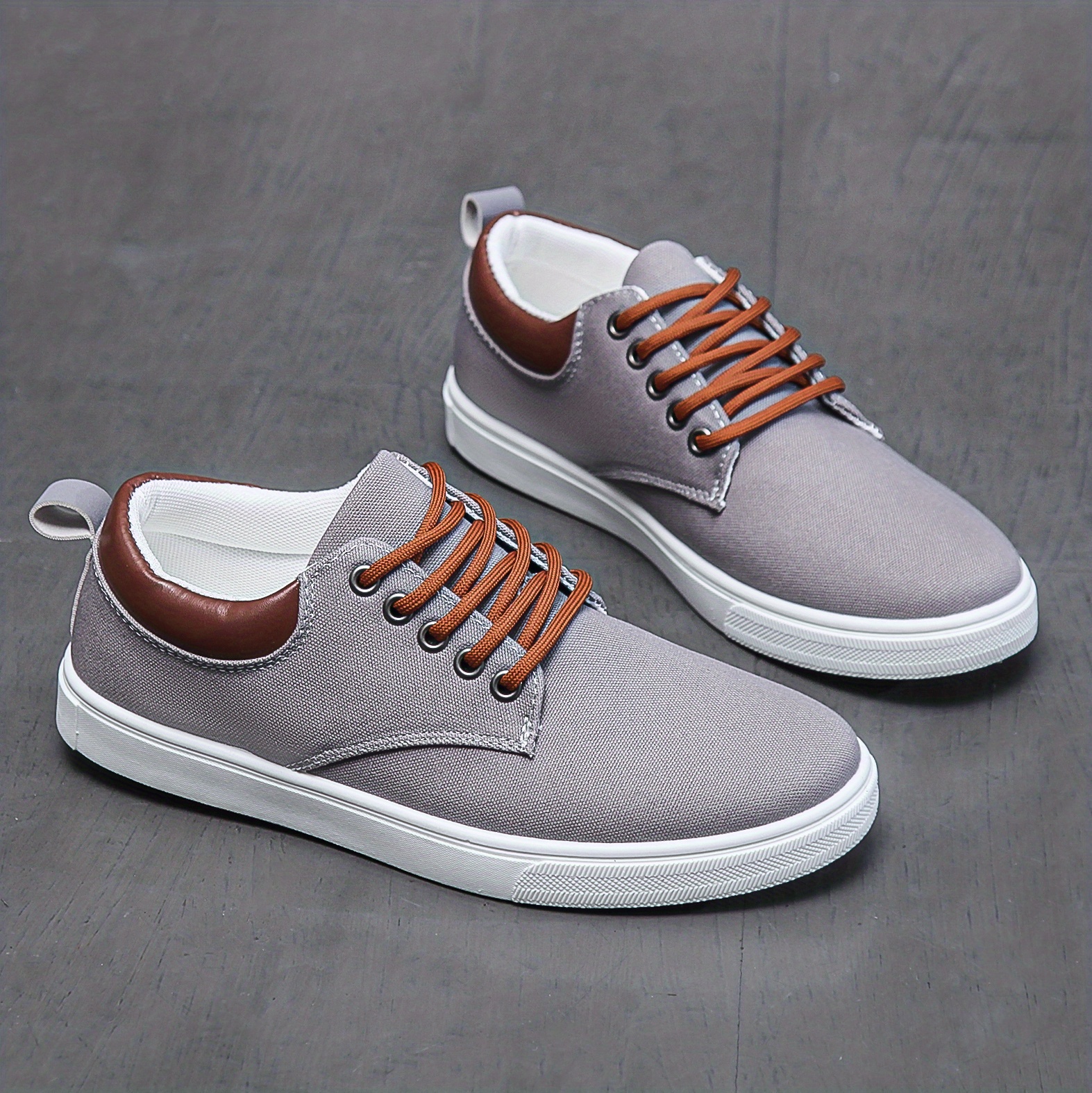 canvas skate shoes men s low top casual breathable lace details 1