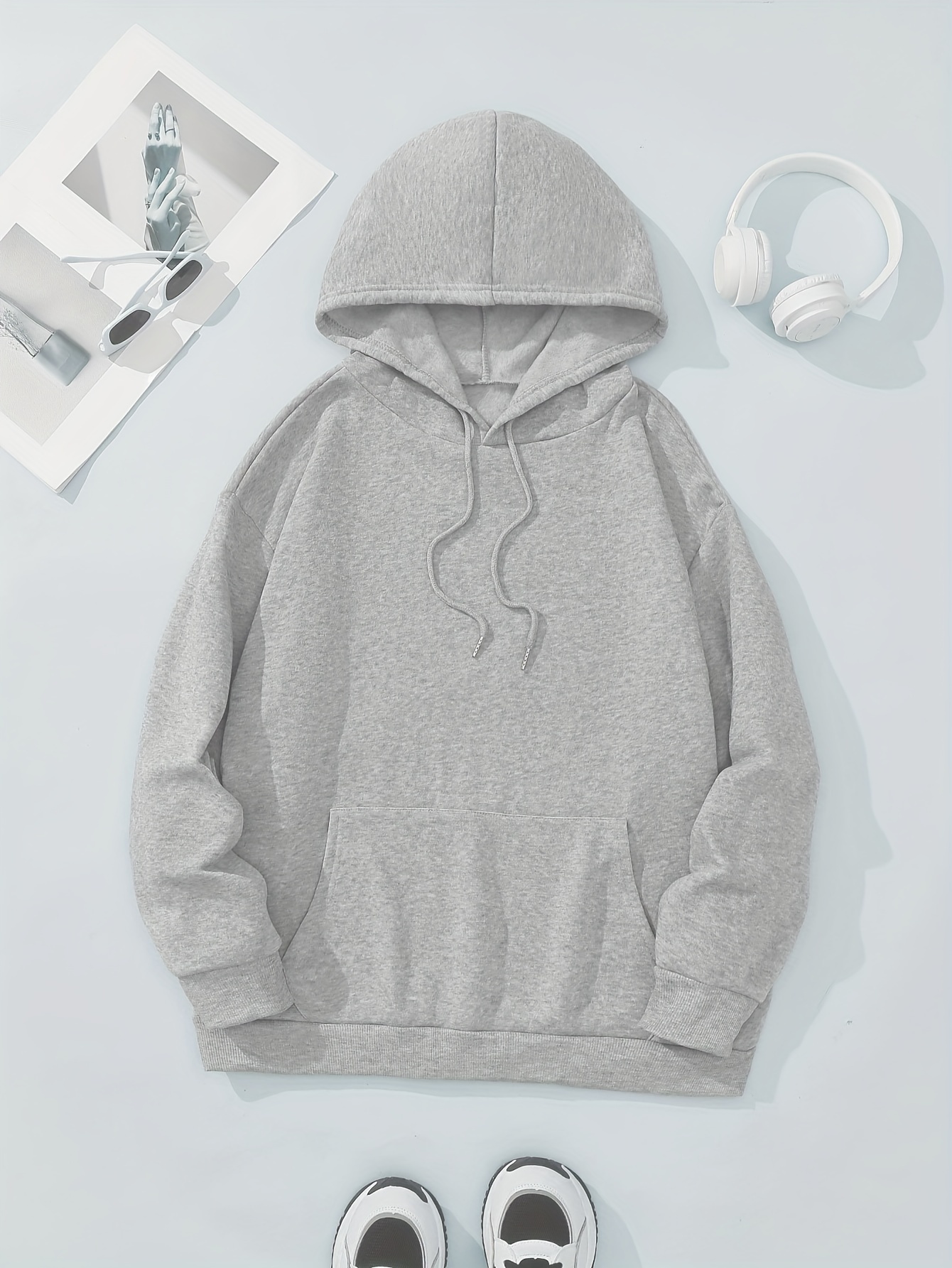 letter print hoodie casual pocket long sleeve drawstring hoodies sweatshirt womens clothing details 11