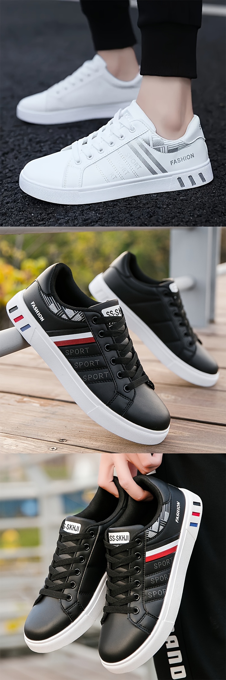 low top skateboard shoes plus size men s trendy street style details 2