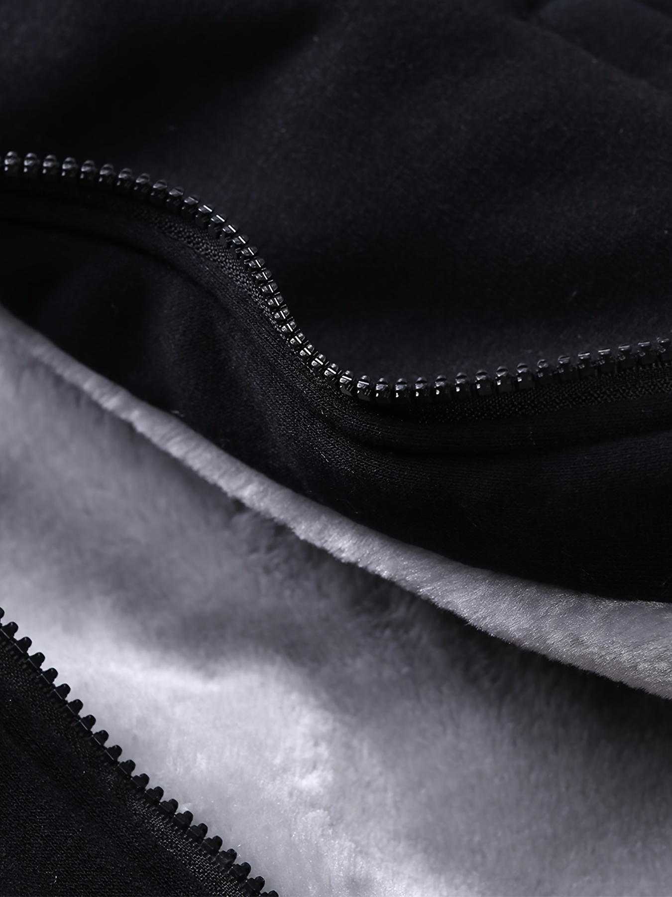 warm fleece hooded jacket mens casual stretch zip up jacket coat for fall details 23