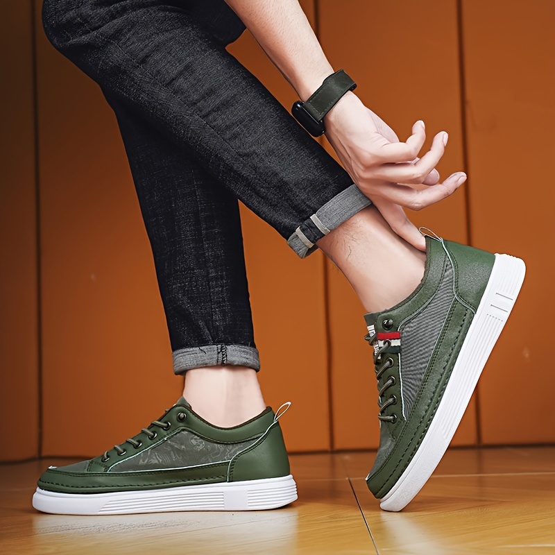 canvas skate shoes men s good grip breathable lace sneakers details 11