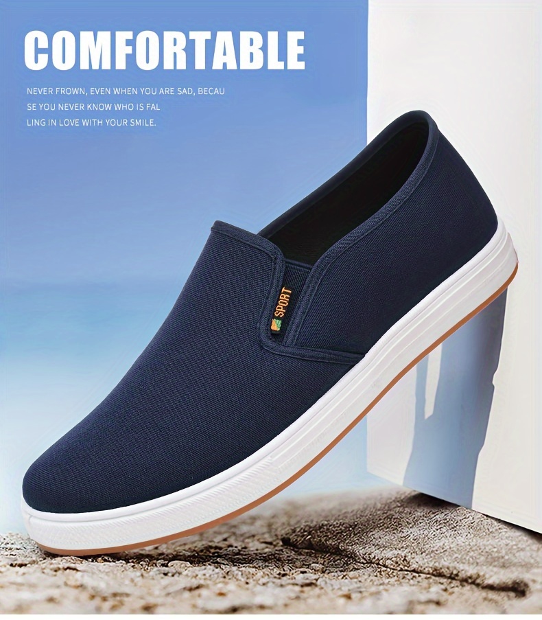 casual canvas shoes men s solid breathable lightweight non details 0