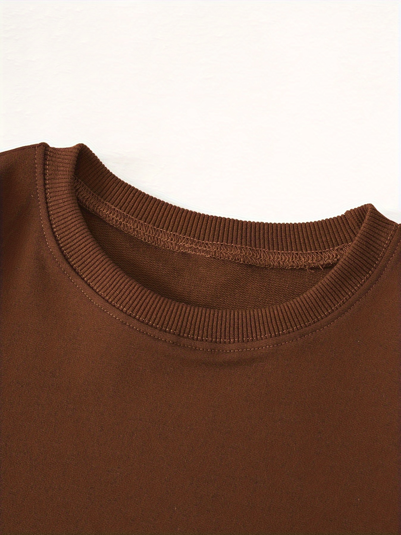 coffee letter print loose sweatshirt casual long sleeve crew neck sweatshirt womens clothing details 18