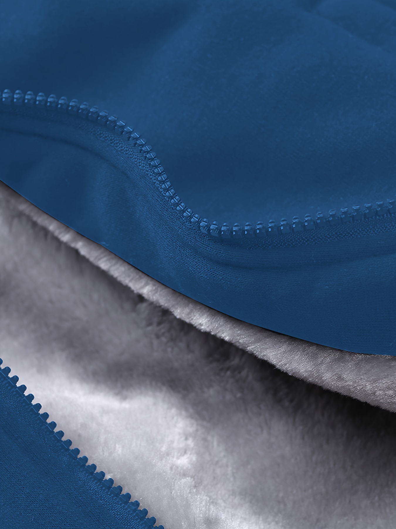 warm fleece hooded jacket mens casual stretch zip up jacket coat for fall details 7