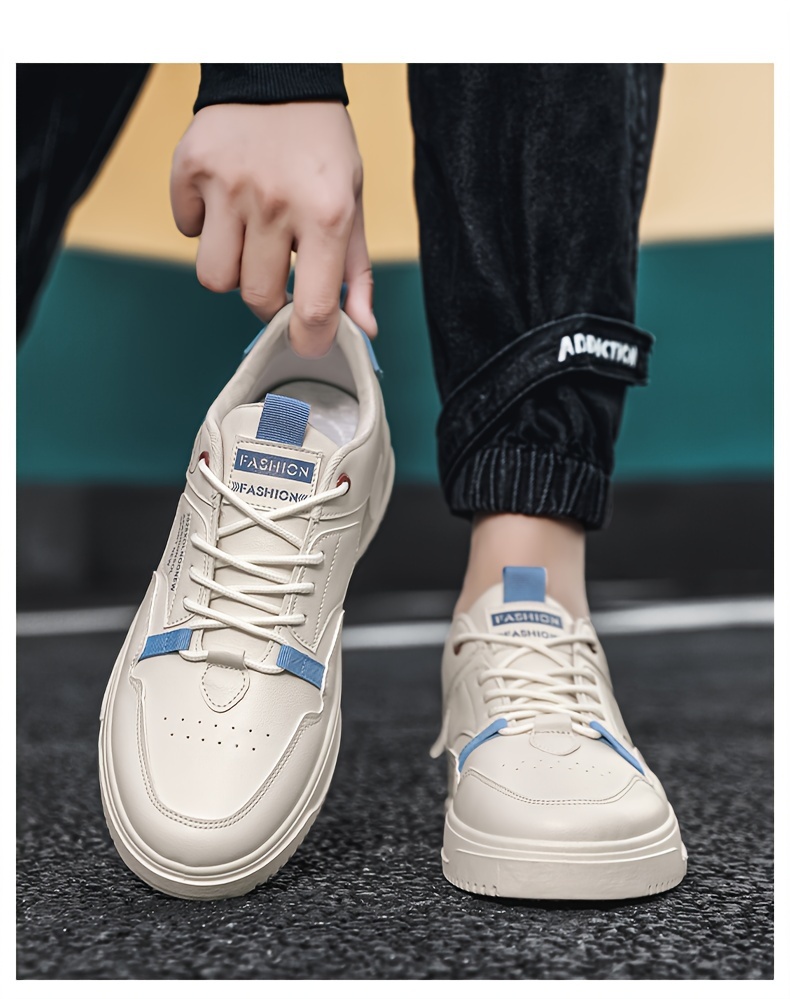 trendy skate shoes men s wear resistant non slip lace casual details 5