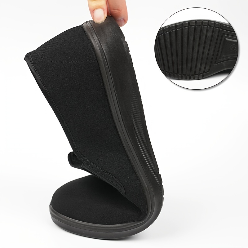 Men s Solid Color Breathable Slip On Canvas Walking Shoes, Comfy Non Slip Casual Rubber Sole Shoes, Men s Footwear details 3