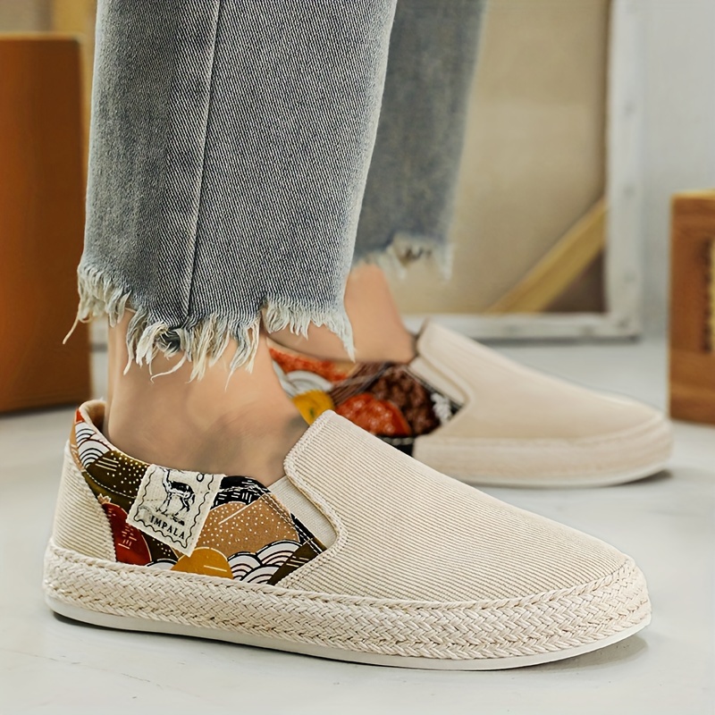 men s creative pattern design espadrilles corduroy uppers details 14