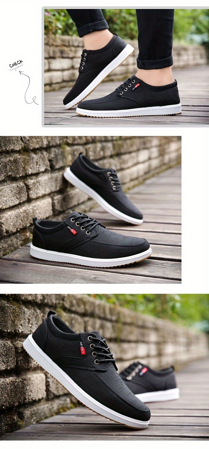 casual canvas shoes men s breathable lightweight anti skid details 4
