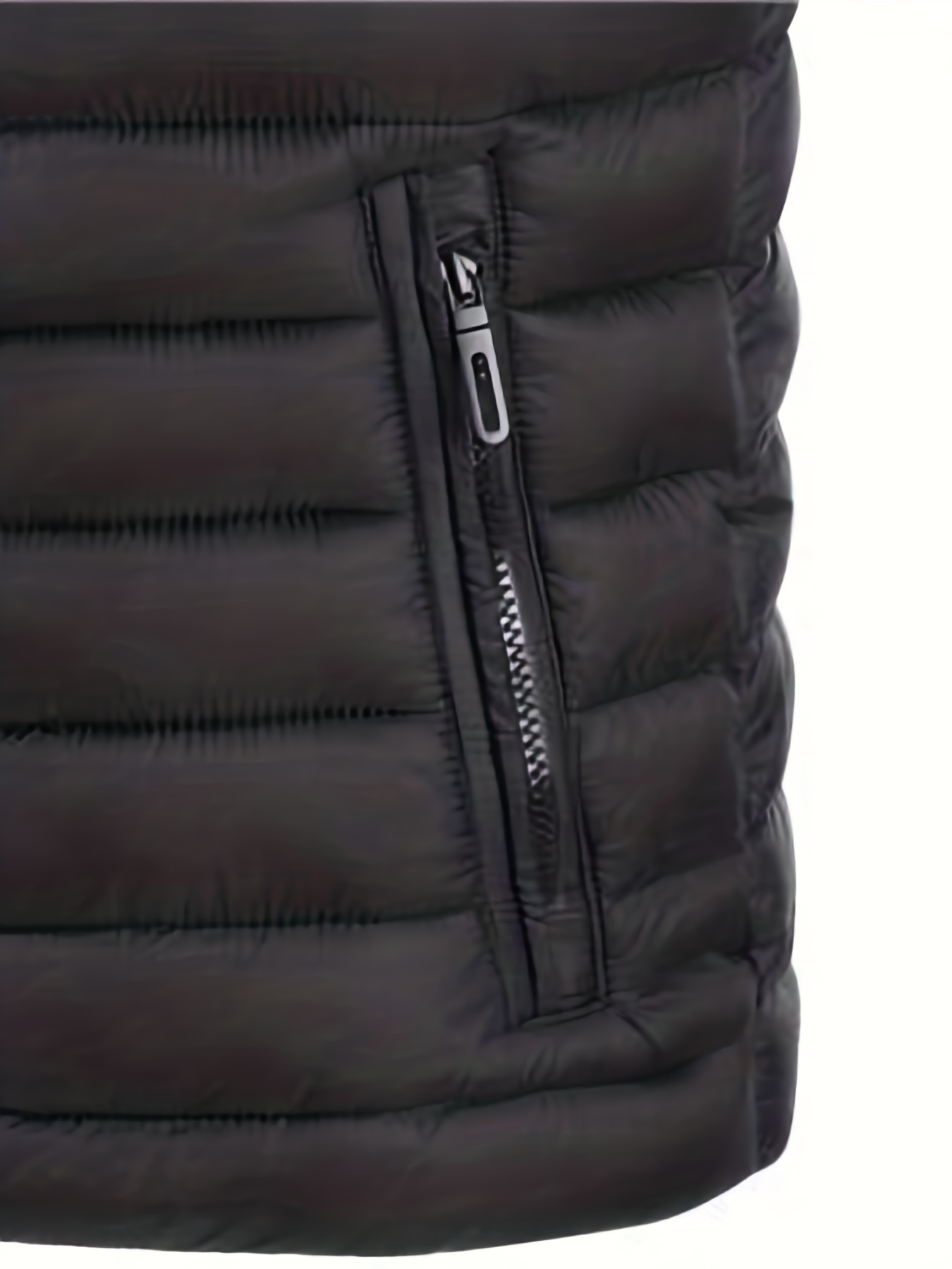 warm winter vest mens casual zipper pockets stand collar zip up vest for fall winter details 20