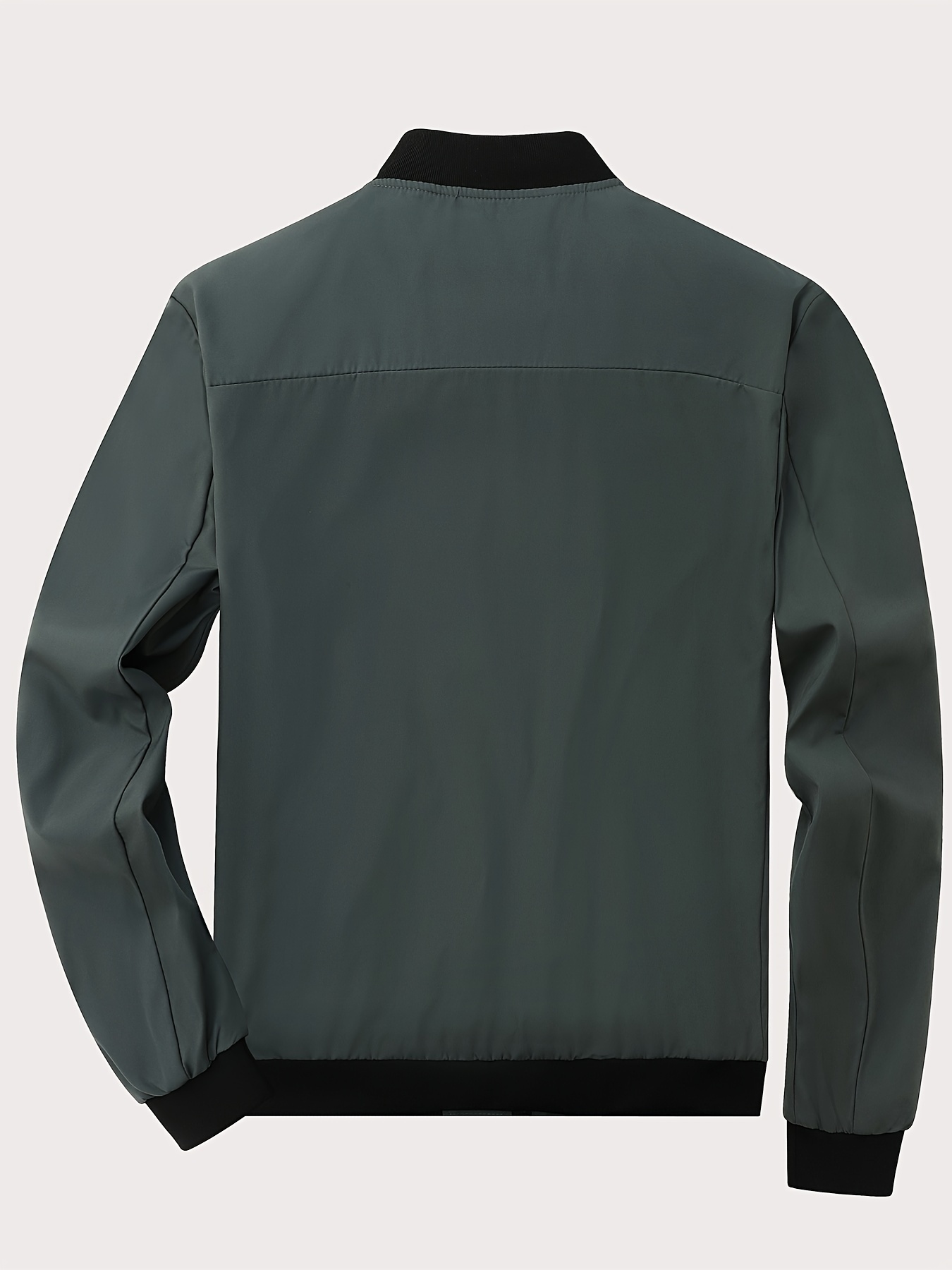 mens casual lightweight jacket with zipper pockets simple bomber jacket details 25