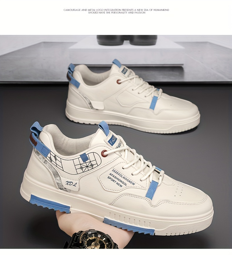 trendy skate shoes men s wear resistant non slip lace casual details 3