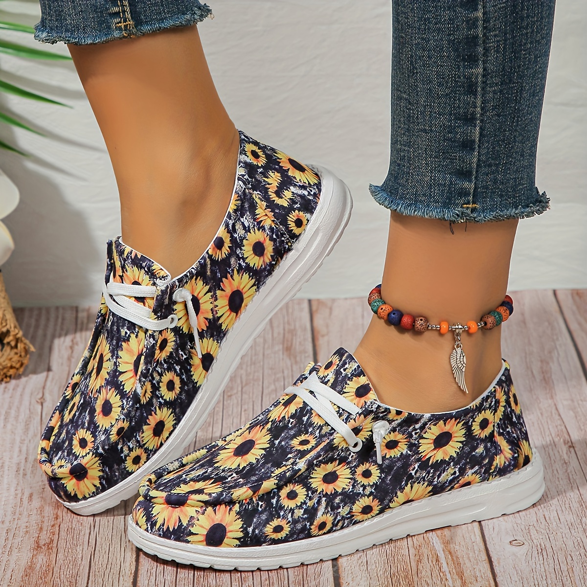 sunflower canvas sneakers women s slip lightweight soft sole details 0