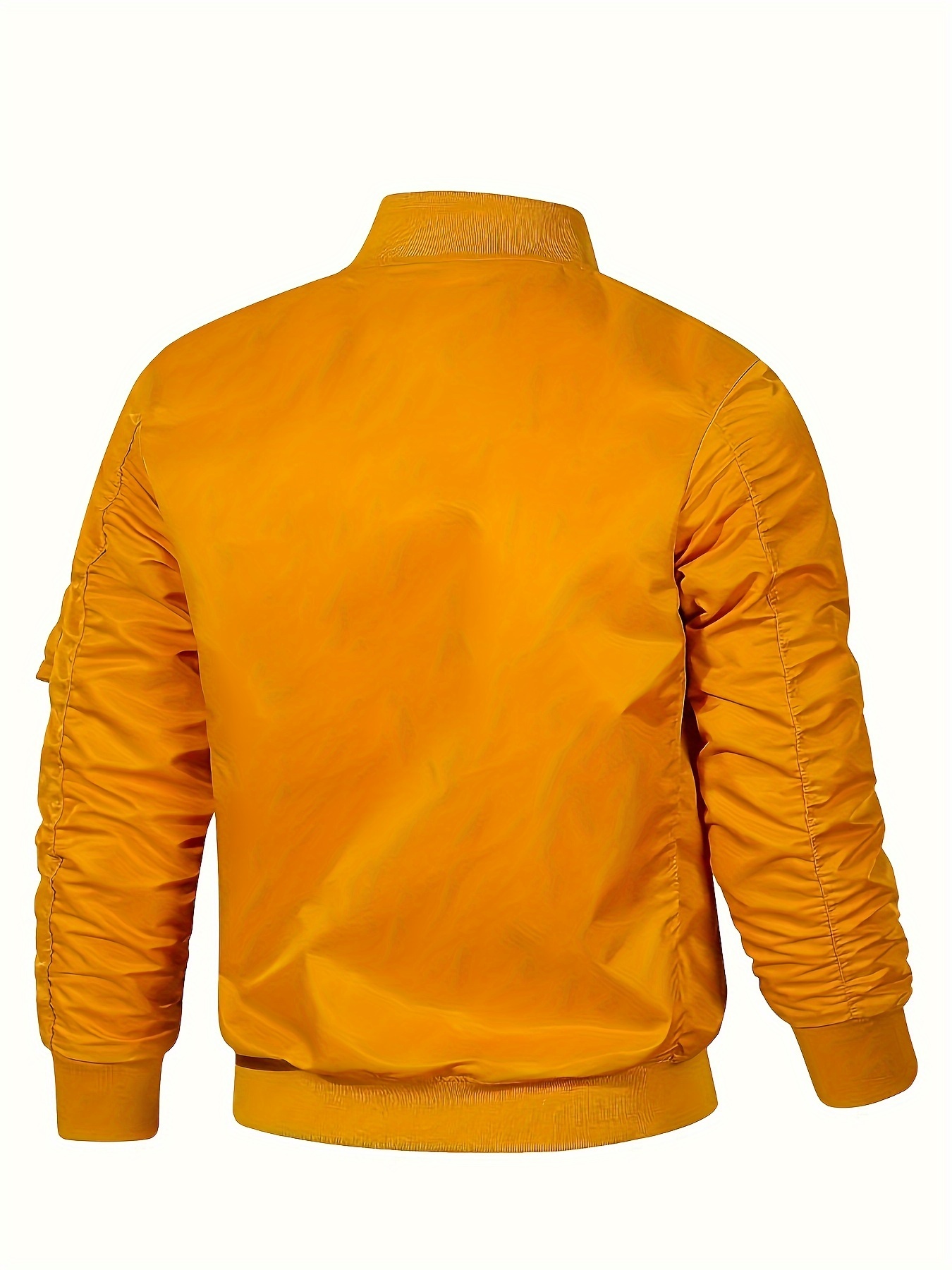classic bomber jacket mens casual baseball flight jacket coat regular fit college hipster windbreaker for spring autumn details 11