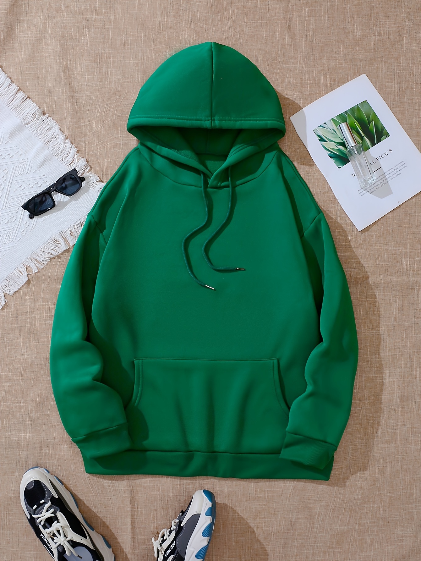 letter print hoodie casual pocket long sleeve drawstring hoodies sweatshirt womens clothing details 16