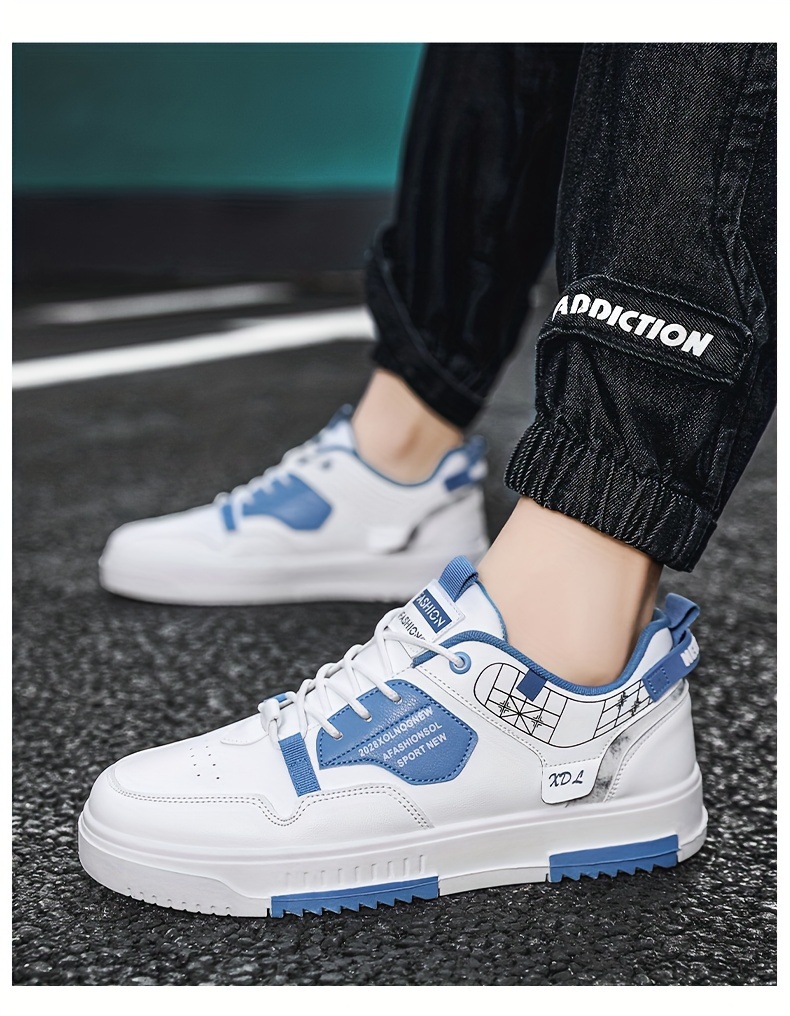 trendy skate shoes men s wear resistant non slip lace casual details 9