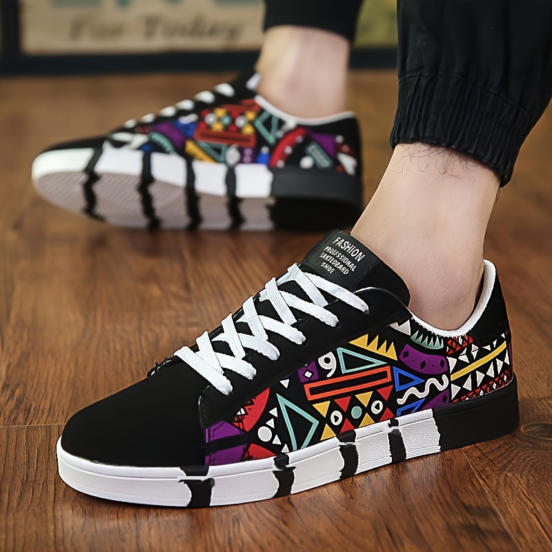 colour block skateboard shoes men s trendy street style details 7