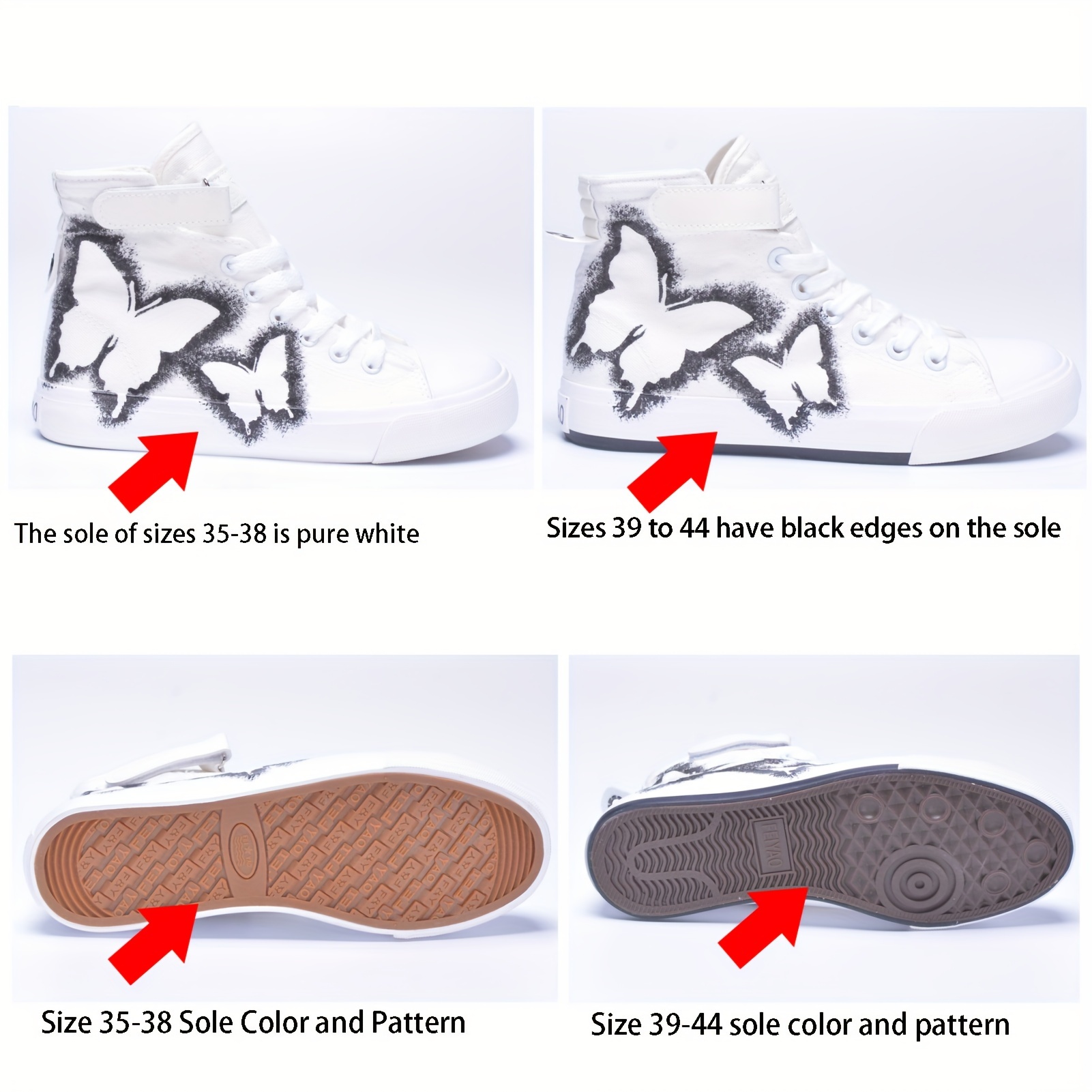 butterfly pattern canvas shoes women s classic high top details 6