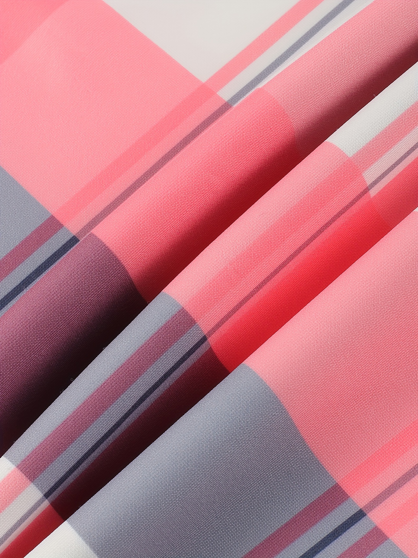 plaid print pullover sweatshirt casual long sleeve zipper front sweatshirt womens clothing details 6