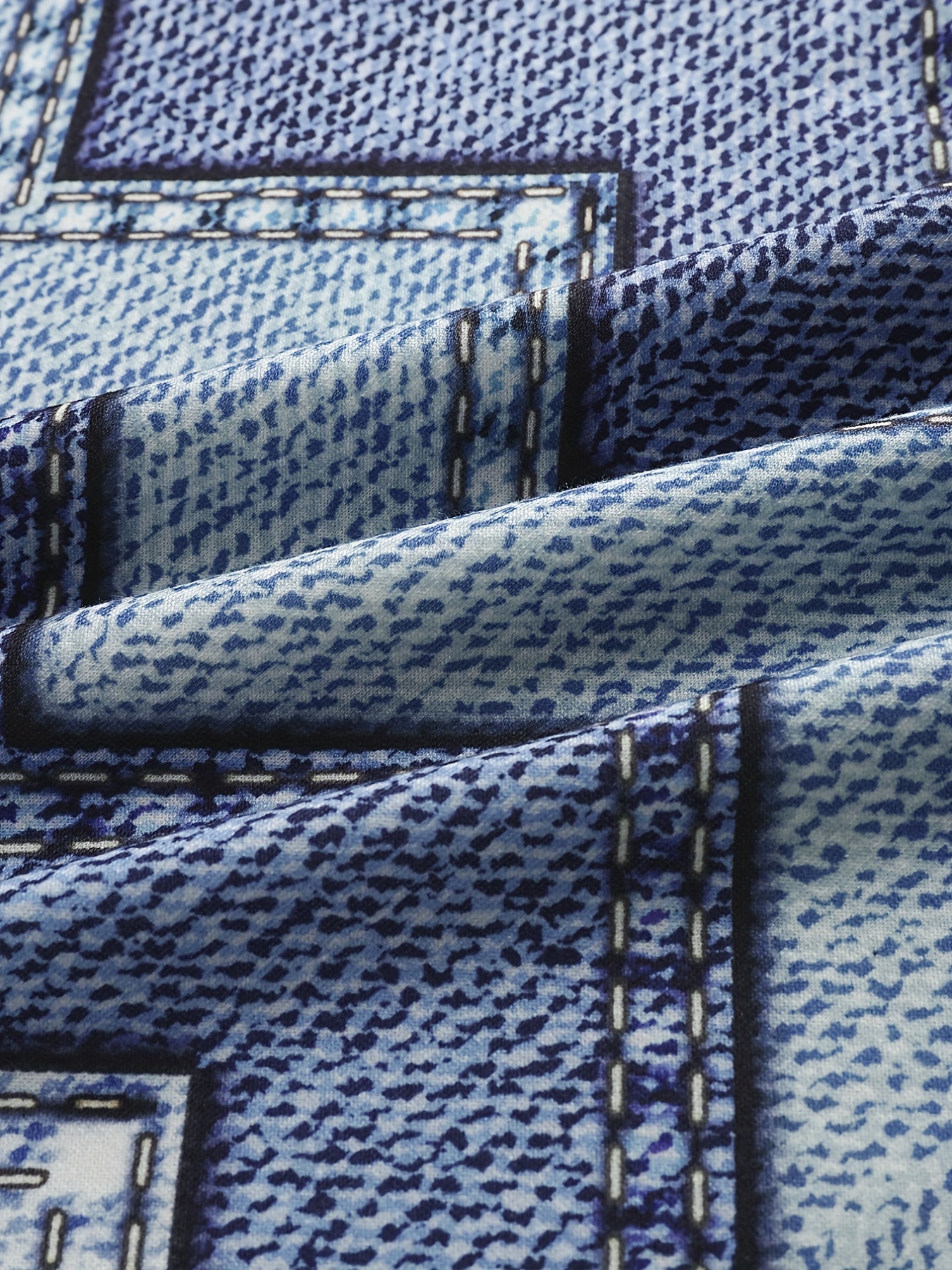 denim print pullover sweatshirt casual long sleeve crew neck sweatshirt for fall winter womens clothing details 28