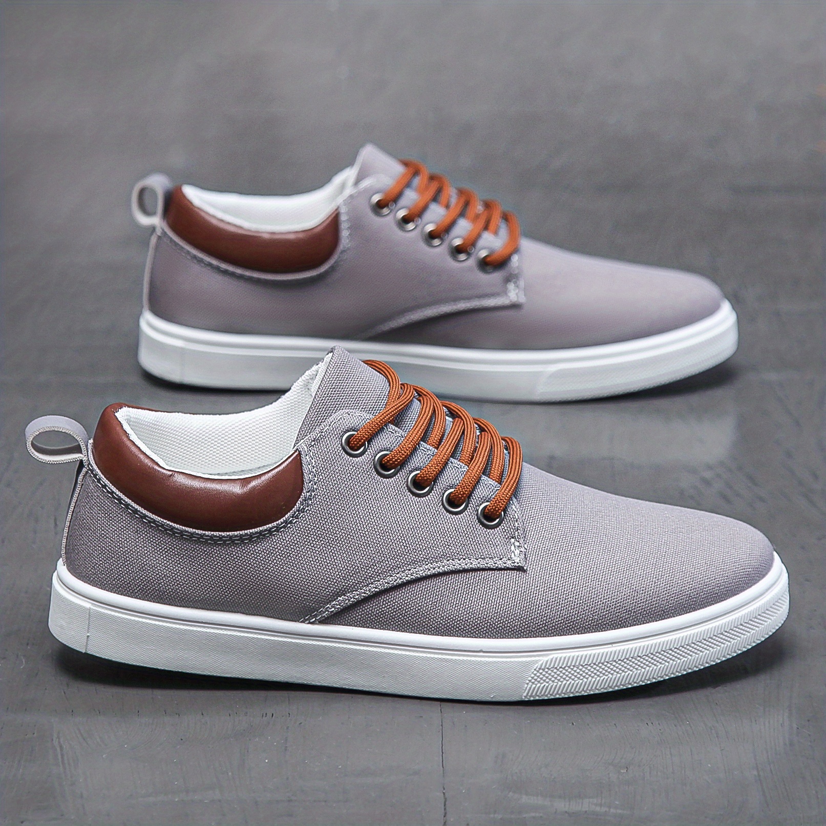 canvas skate shoes men s low top casual breathable lace details 3