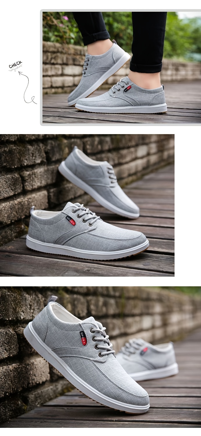 casual canvas shoes men s breathable lightweight anti skid details 3