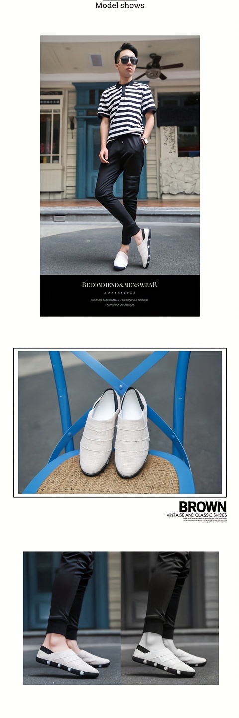 casual canvas loafers men s breathable lightweight slip details 2
