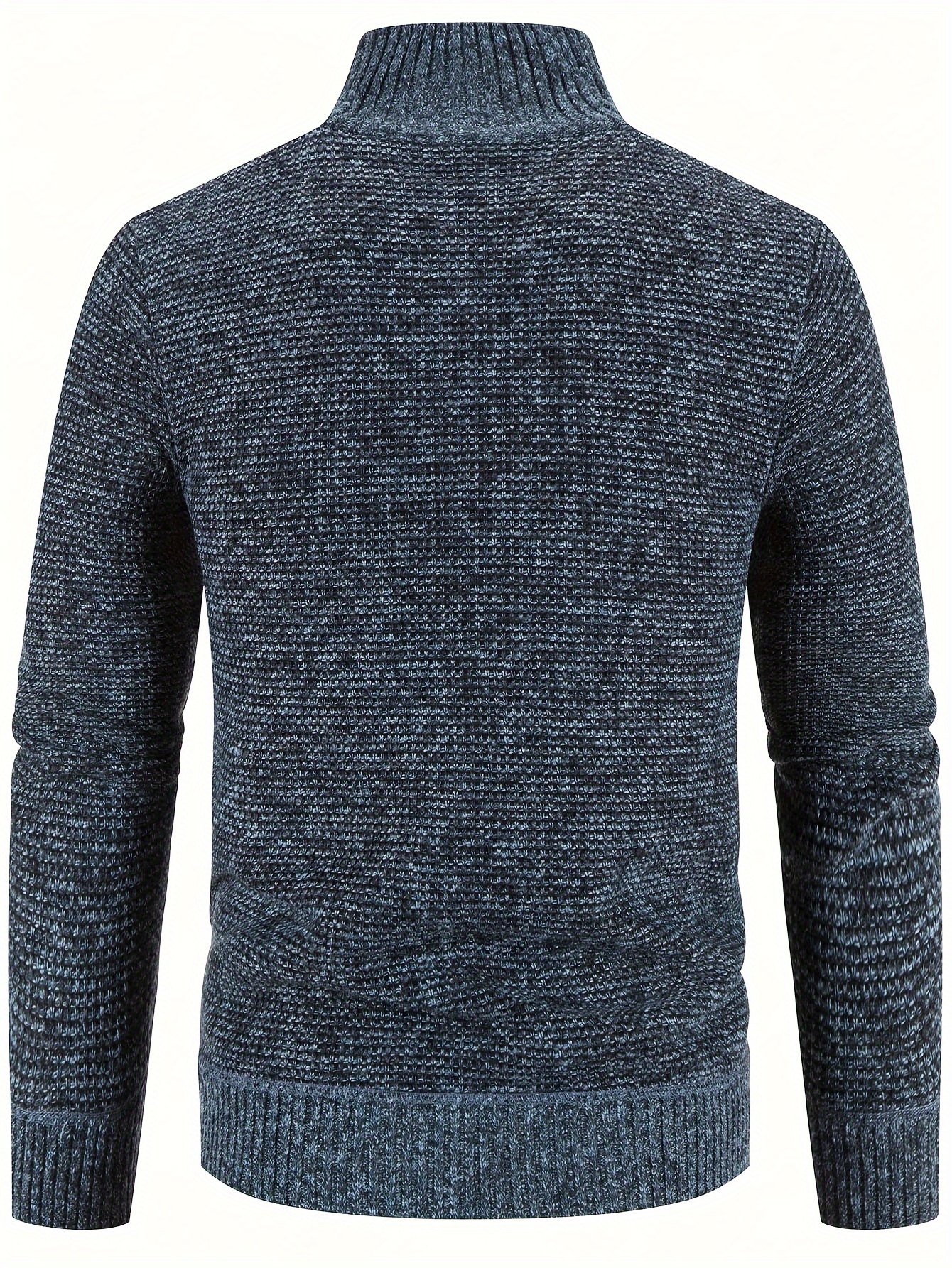 mens warm sweater casual quilted jacket stand collar jacket coat for fall winter details 6