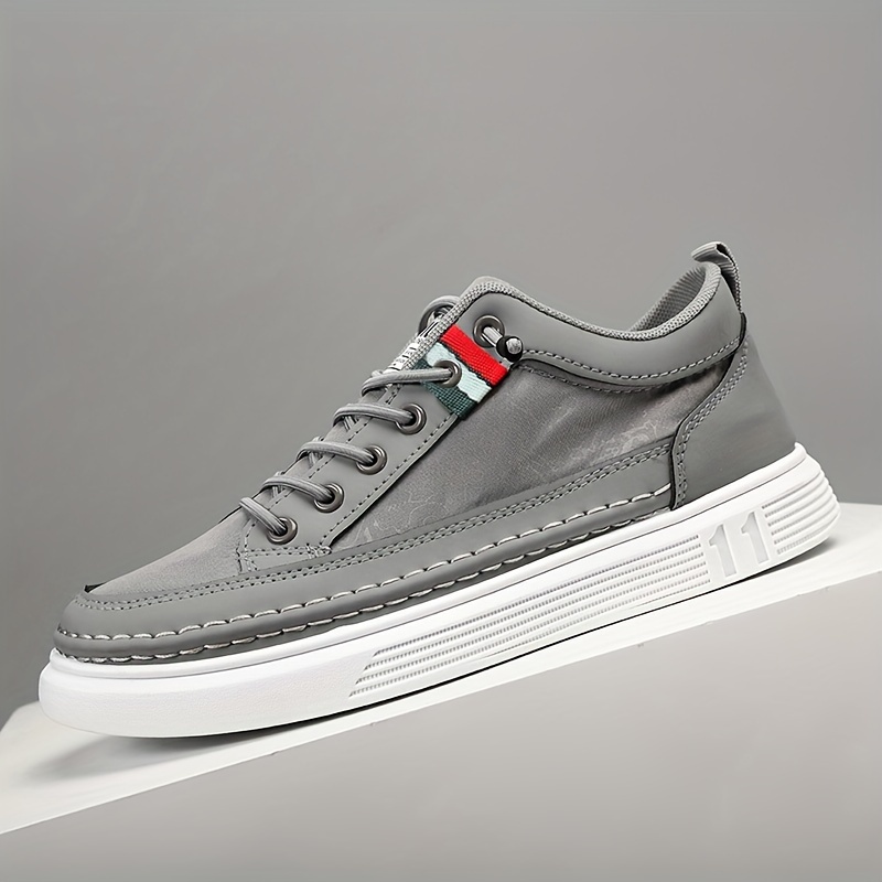 canvas skate shoes men s good grip breathable lace sneakers details 1