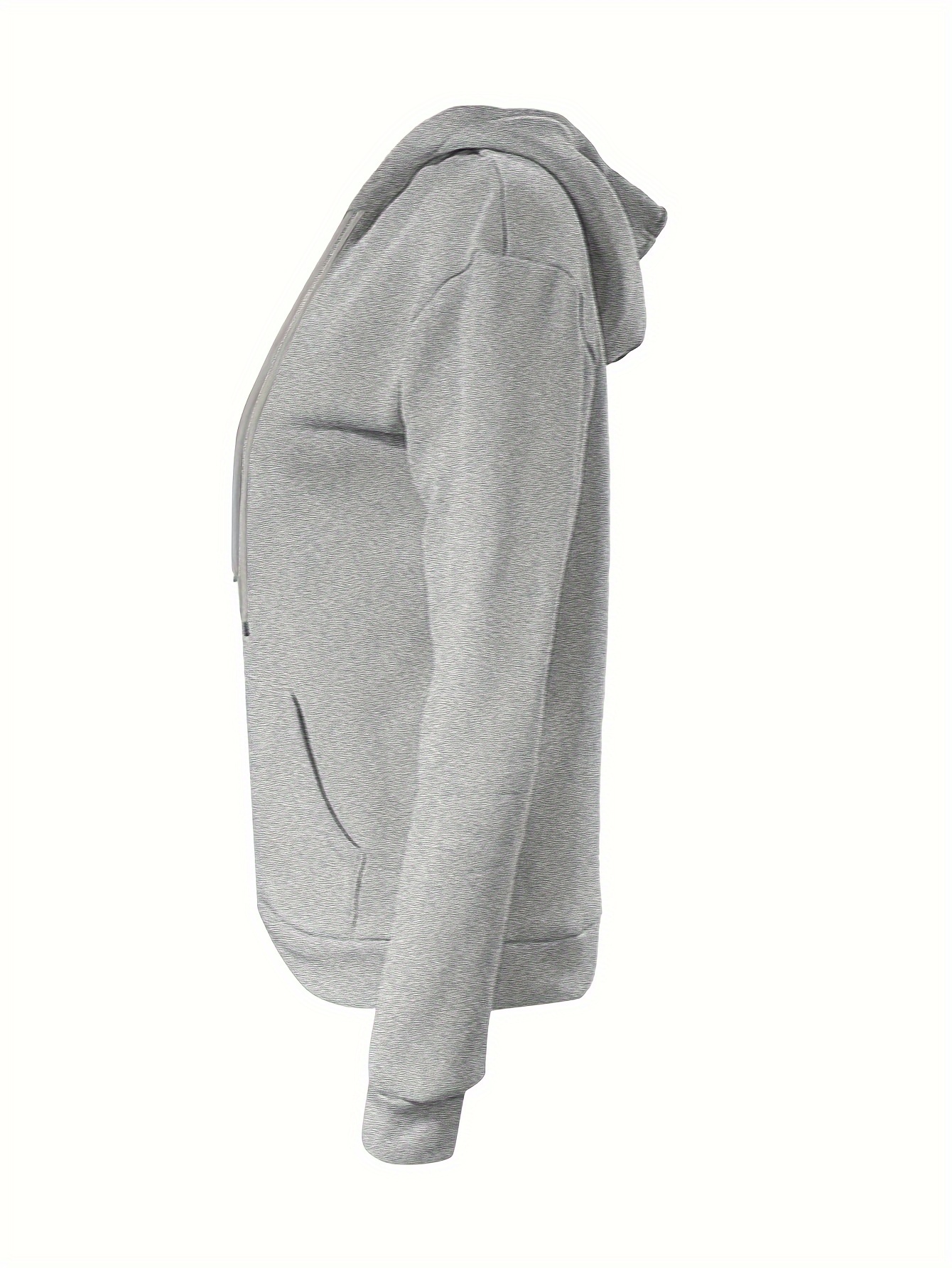 solid kangaroo pocket hoodie without pants casual long sleeve drawstring hoodies sweatshirt womens clothing details 29