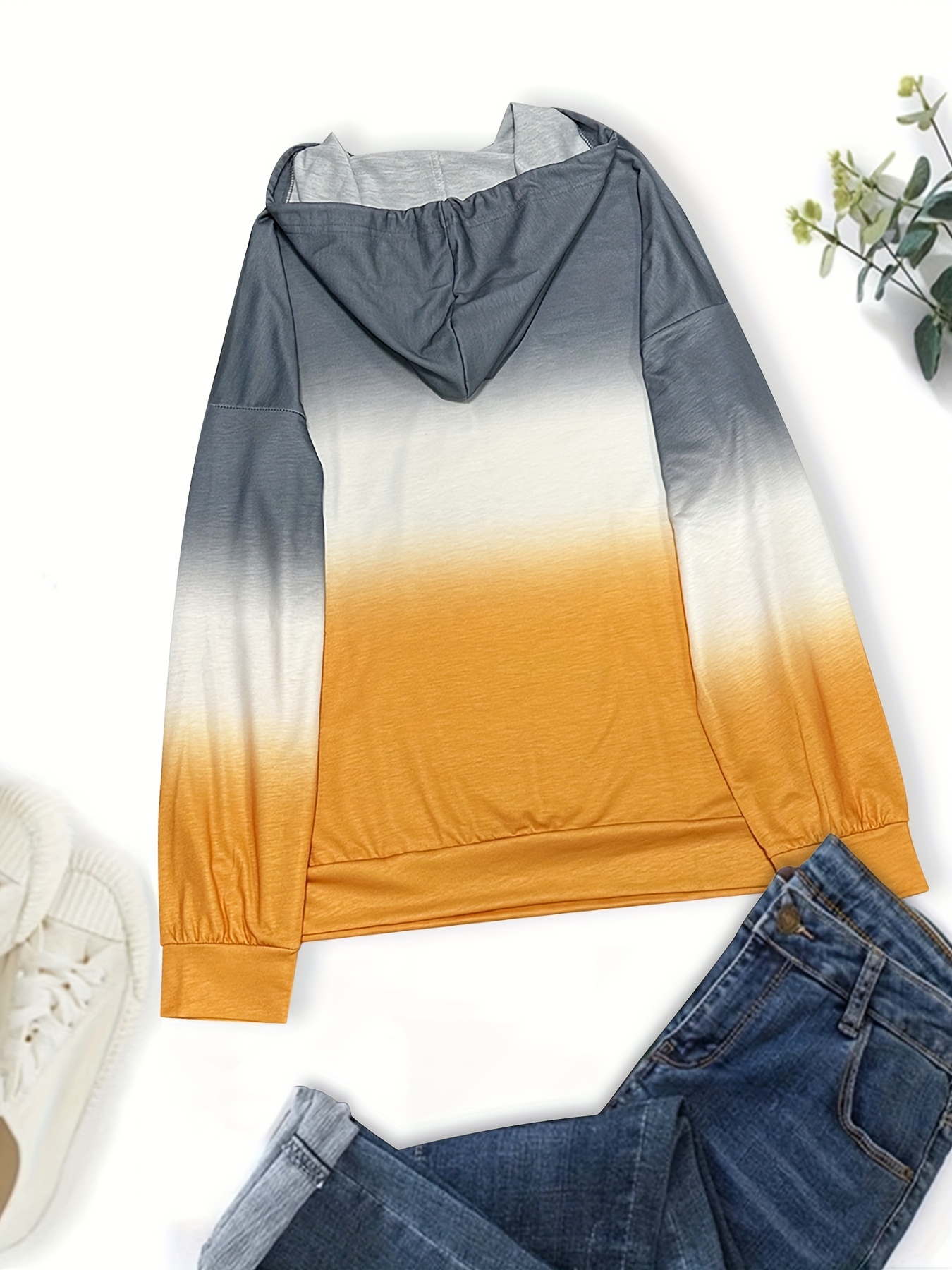 color block drawstring half zip hoodies street wear drop shoulder kangaroo pocket sweatshirt womens clothing details 17