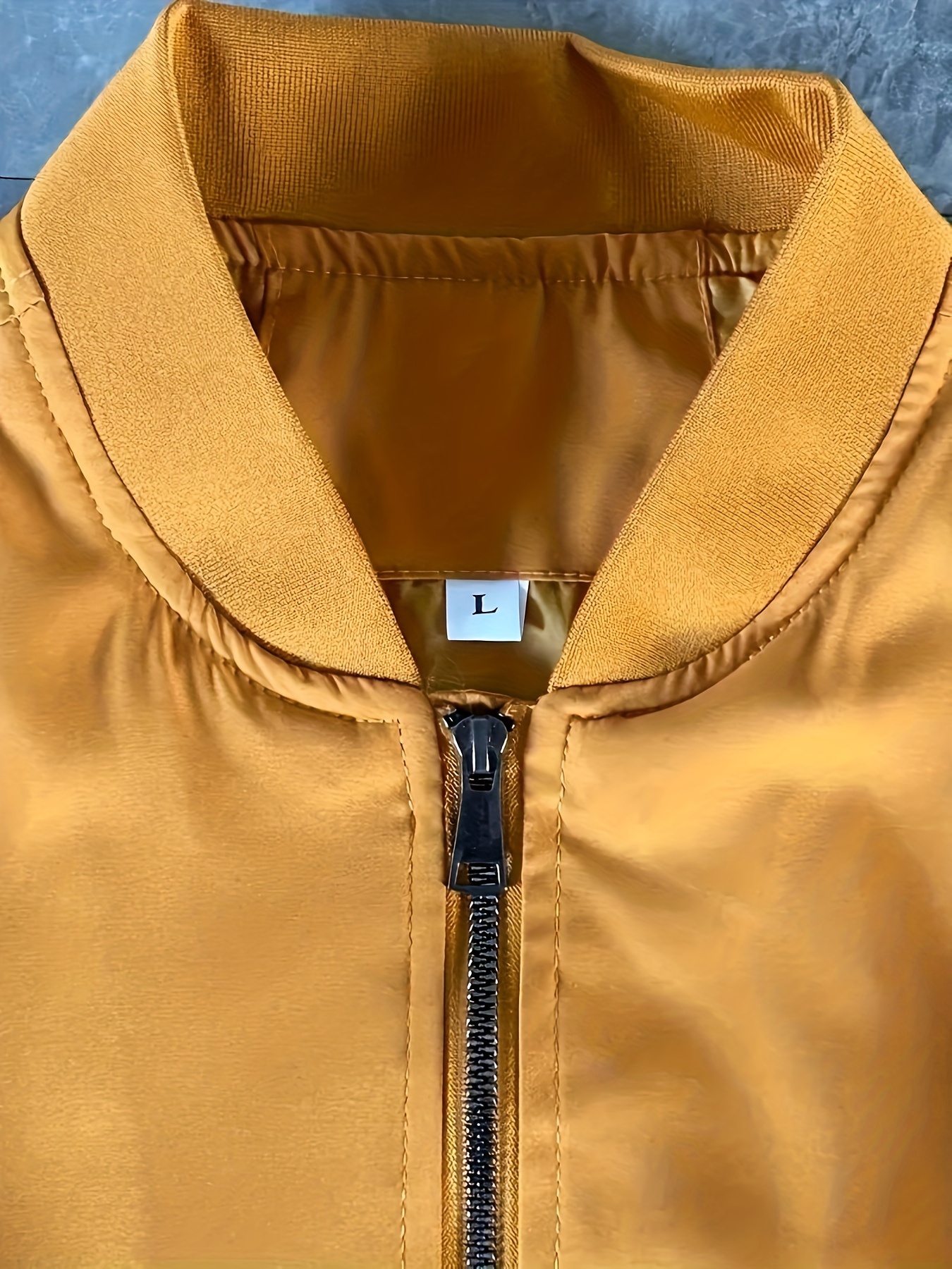 classic bomber jacket mens casual baseball flight jacket coat regular fit college hipster windbreaker for spring autumn details 12