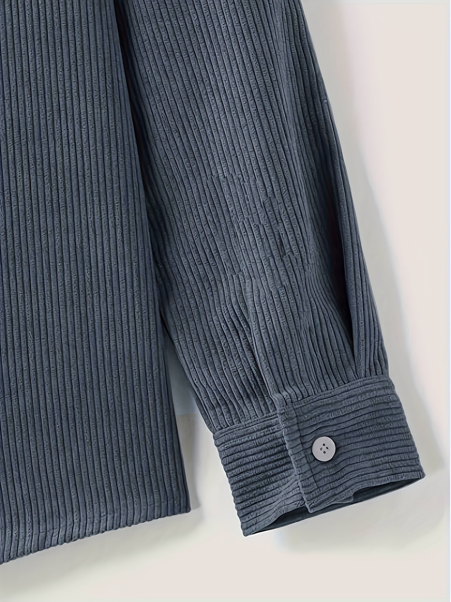 thin material mens casual long sleeve corduroy button long sleeeves shirt jacket with pocket jacket gifts details 17