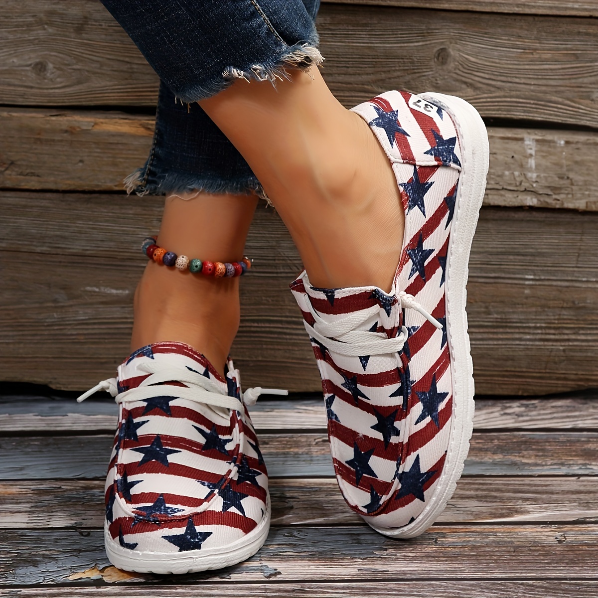 striped pattern shoes women s stars lace low top canvas details 5