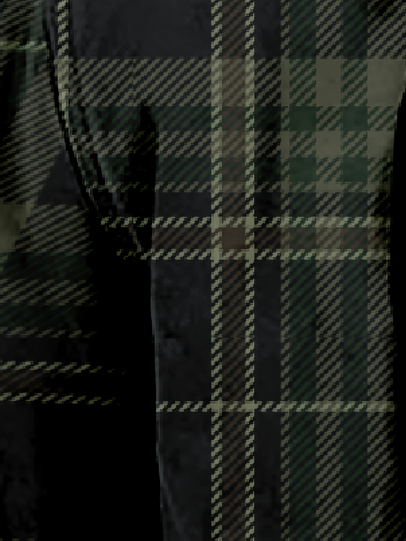 mens retro plaid warm fleece zip up hoodie for fall winter details 11